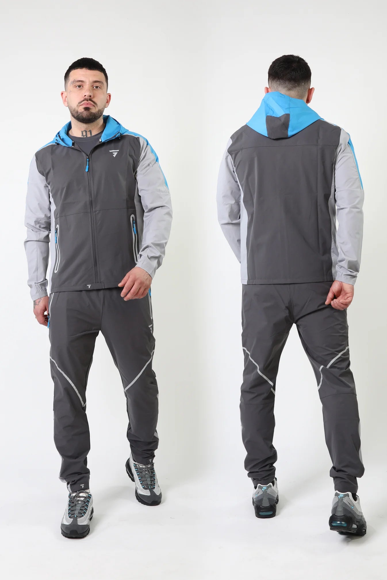 GRIID Reflect Tracksuit Dark Grey/Light Grey/Blue