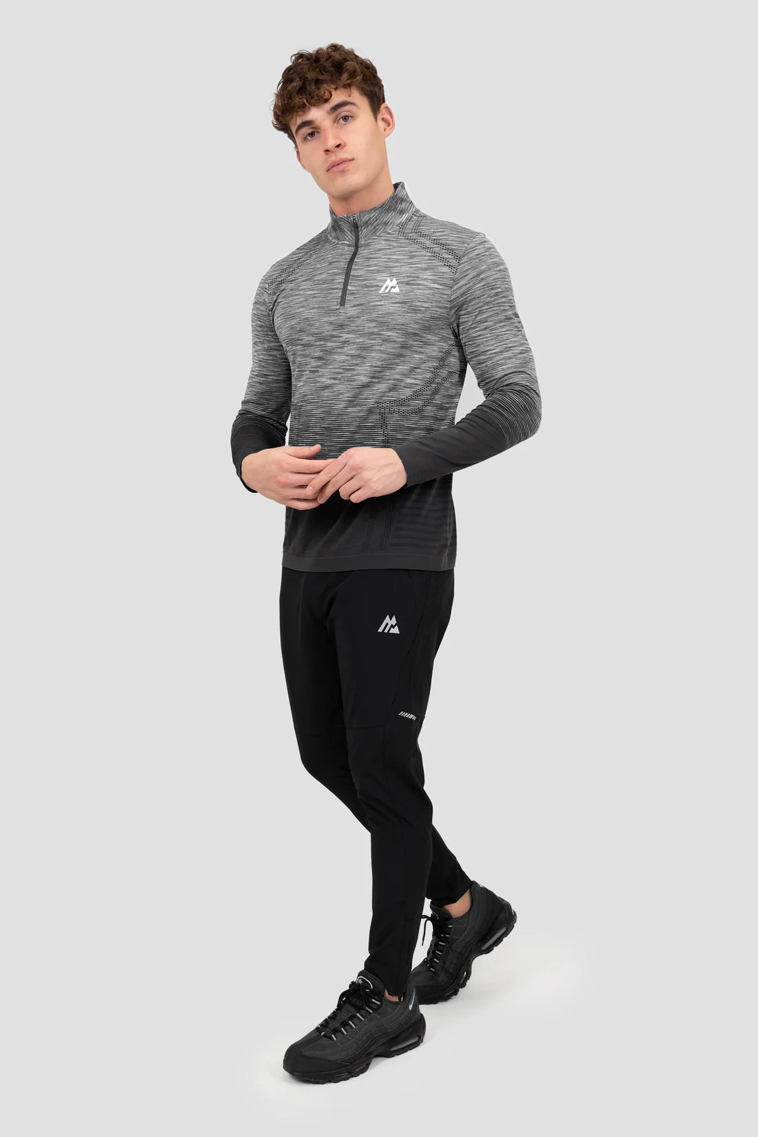Montirex Seamless 1/4 Zip Set - Grey/Black