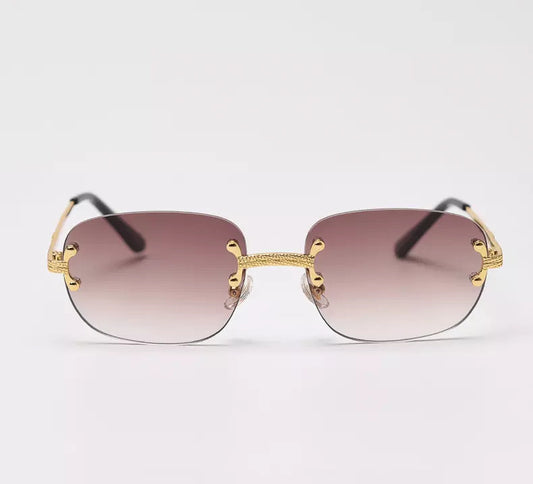 Ombra Rimless Sunglasses Brown