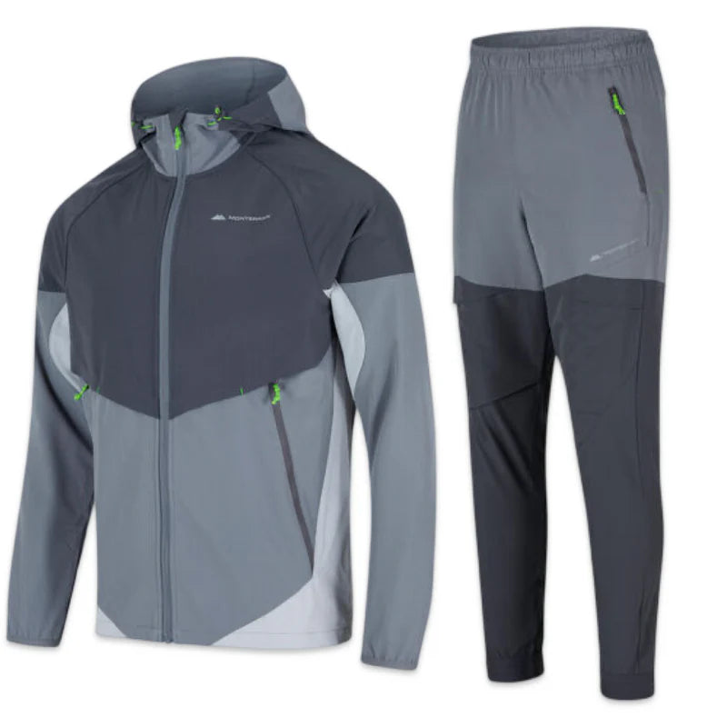 Monterrain Woven Tracksuit Grey/Volt