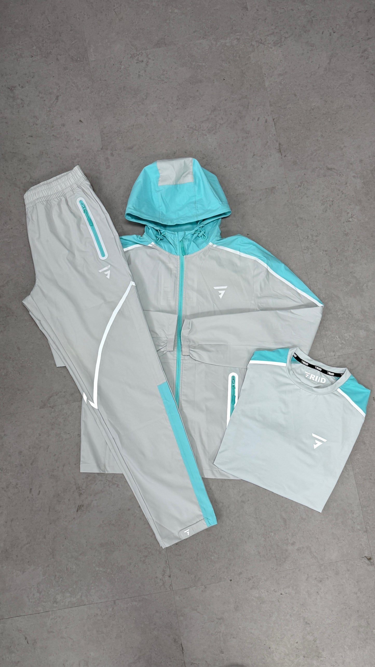 GRIID Reflect Tracksuit Grey Dawn/Aqua