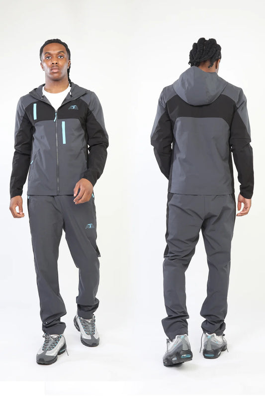 GRIID Triple G Tracksuit - Shadow Grey/Phantom Black/Electric Blue