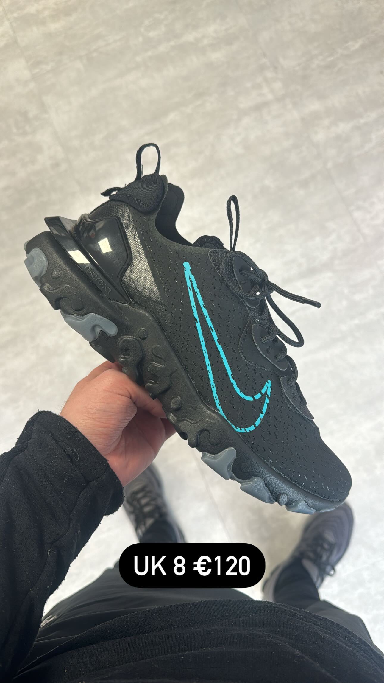 Nike React Vision Black Aqua