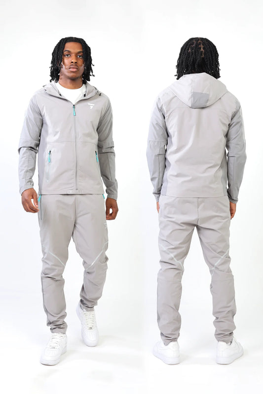 GRIID Reflect Tracksuit Light Grey/Dark Grey/Aqua