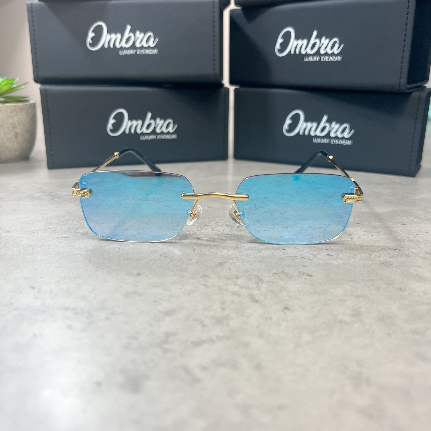 Ombra "Milan" Sunglasses Blue Mirror