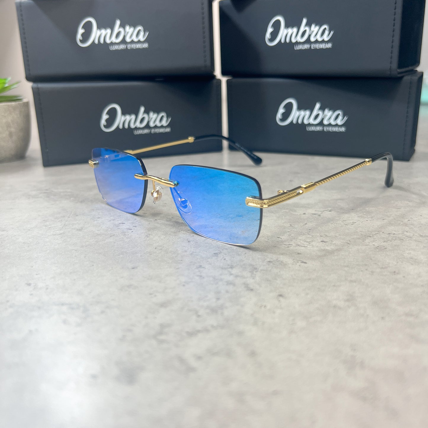 Ombra "Milan" Sunglasses Blue Mirror