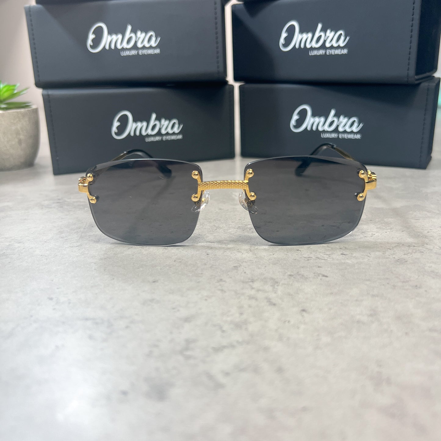 Ombra "Monte Carlo" Sunglasses Black/Gold