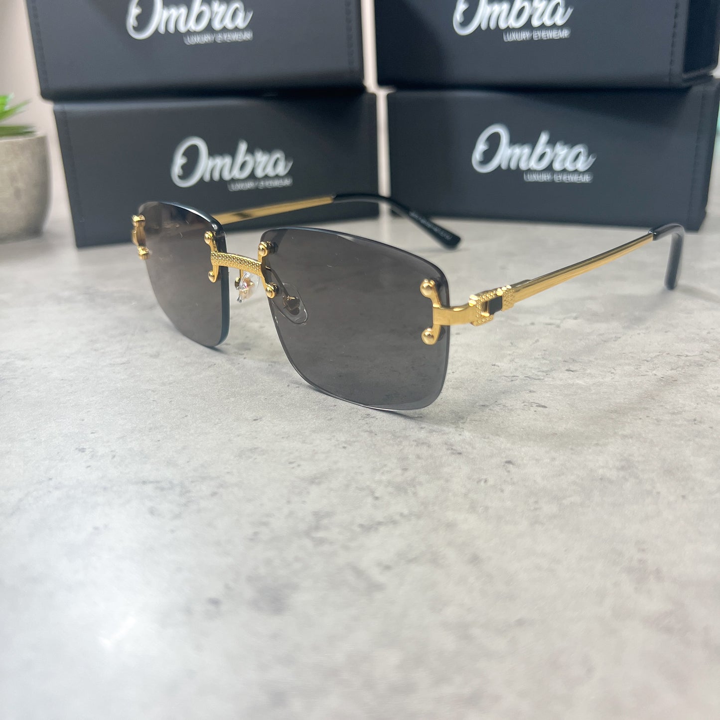 Ombra "Monte Carlo" Sunglasses Black/Gold